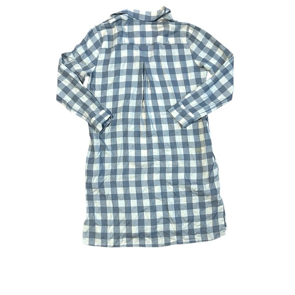 L’AGENCE Plaid Button Down shirt dress Long Sleeve Knee Length Size Small Gray - Picture 9 of 11